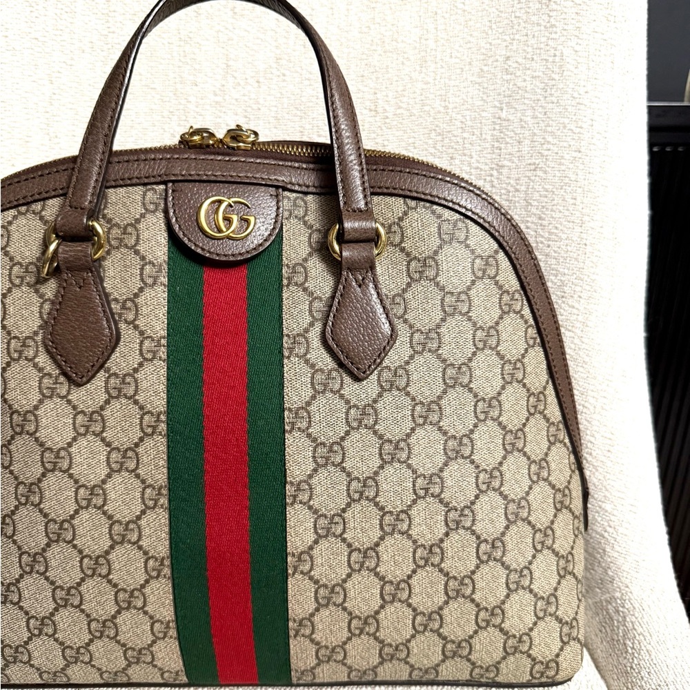 Gucci authentic Ophedia top Handel satchel bag medium supreme canvas - Picture 5 of 16